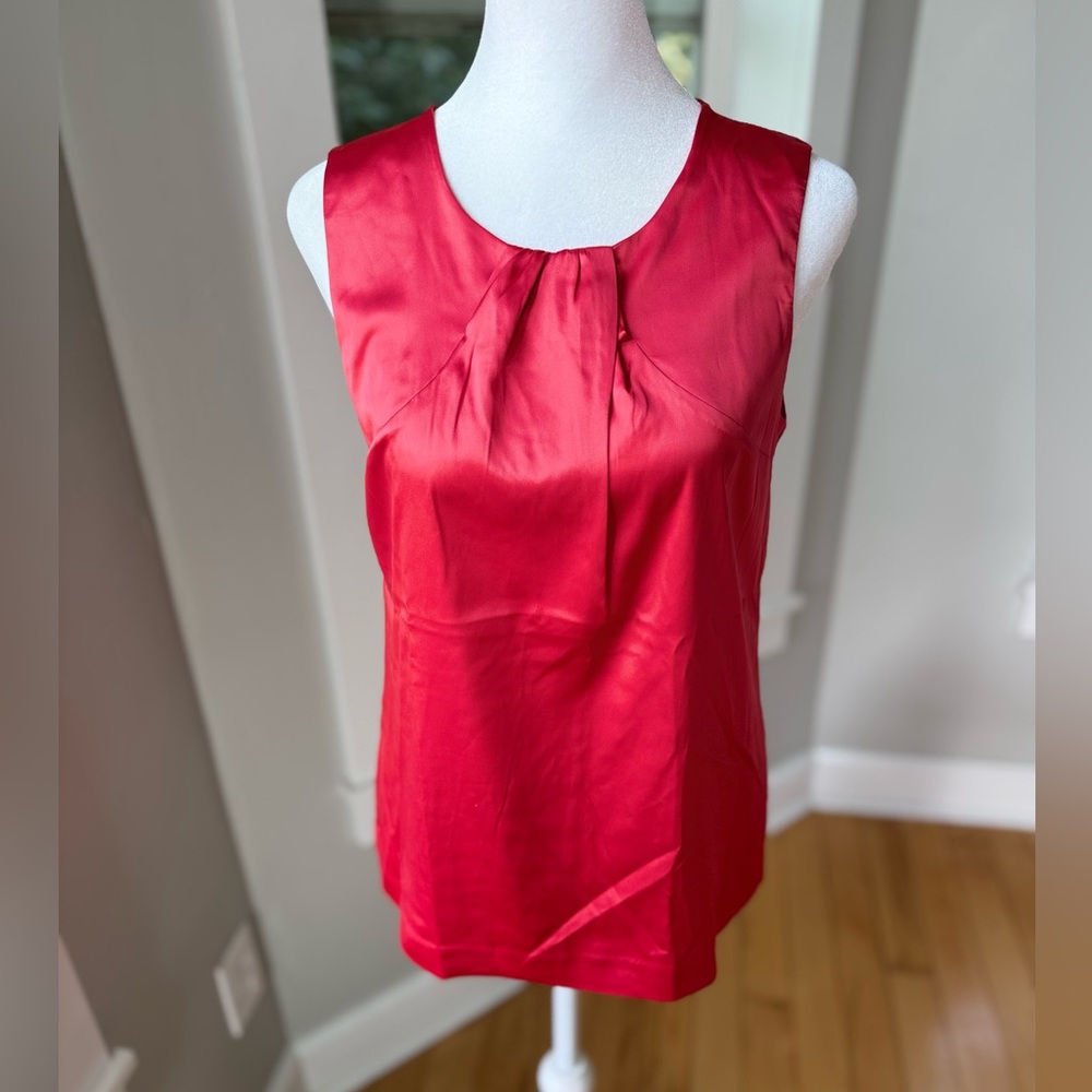 Banana Republic Dark Pink Satin Sleeveless Blouse Cami Tank Top Size XS